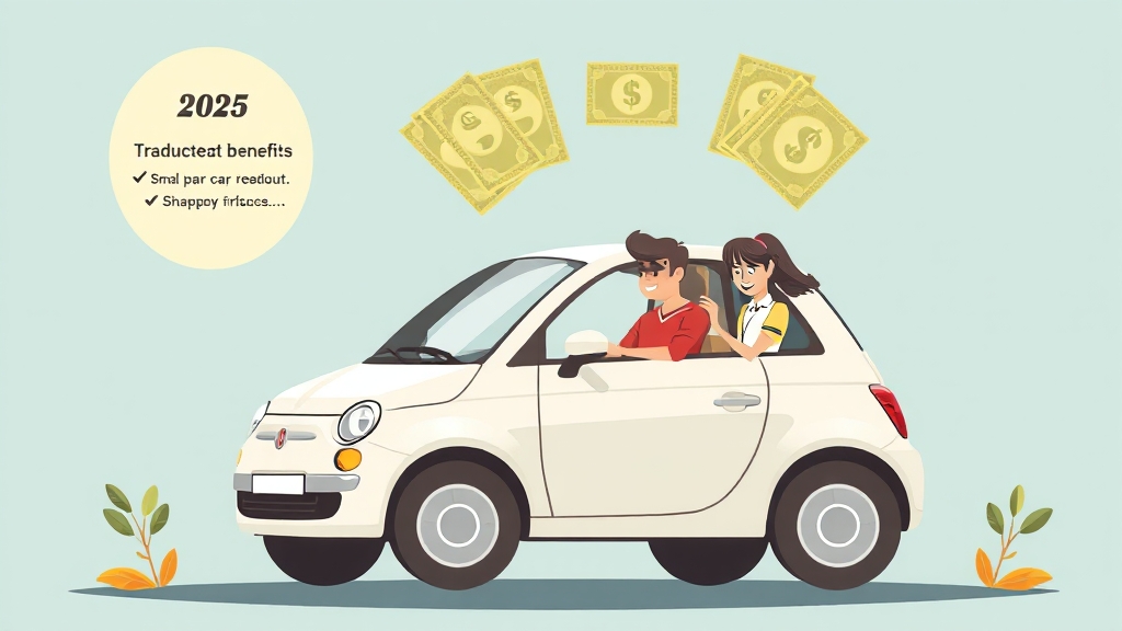 경차 추가 혜택 (세금 감면) (illustration 스타일)