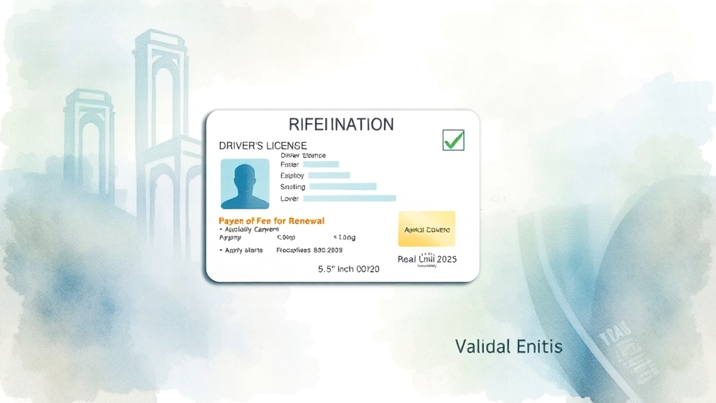 면허 갱신 수수료 및 결제 방법 (watercolor 스타일)