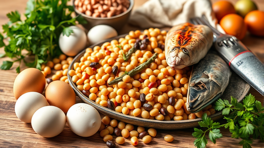 알부민 풍부 식품: 건강한 식단으로 알부민 채우기 (realistic 스타일)