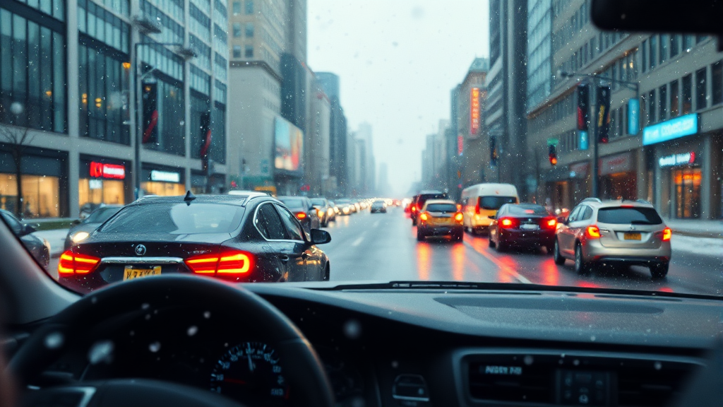 자율주행 기술: 미래를 향한 여정 8 자율주행 기술의 도전 (realistic 스타일)