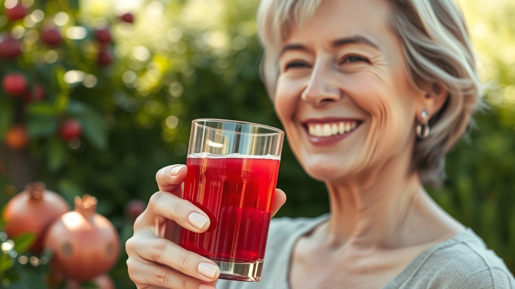 갱년기, 왜 석류 농축액일까? (realistic 스타일)