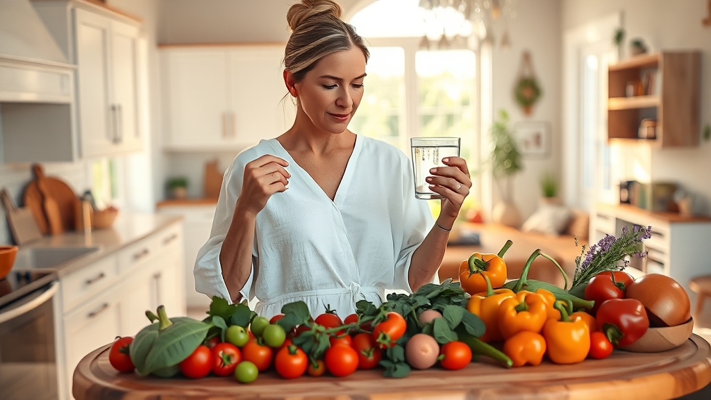 갑상선 결절 관리 및 생활 습관 (realistic 스타일)