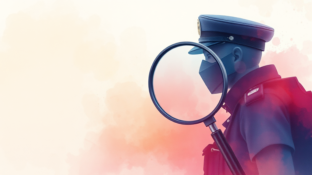 수사기관의 단속 현황은? (watercolor 스타일)