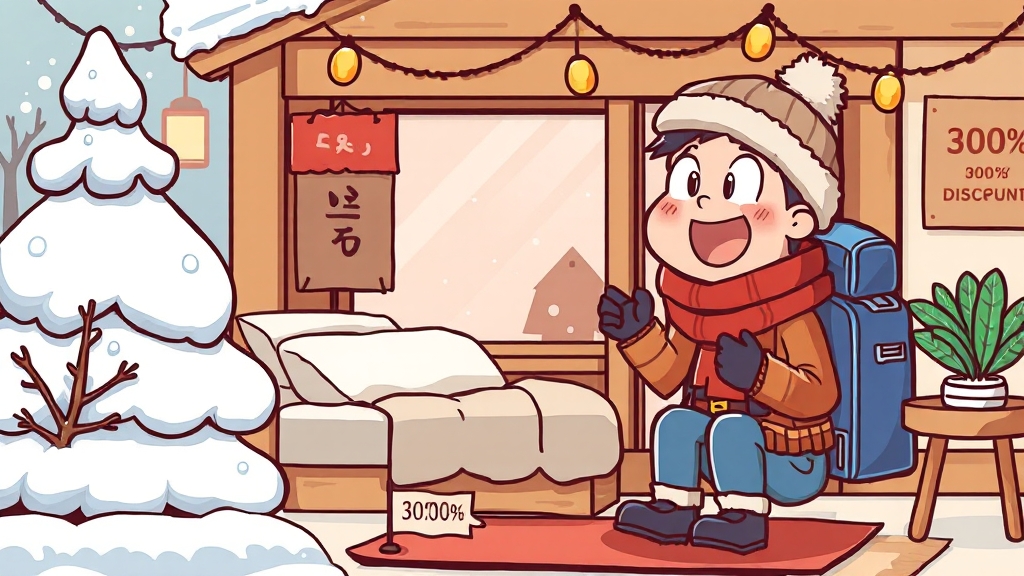 숙박 세일 페스타 완벽 활용 (cartoon 스타일)