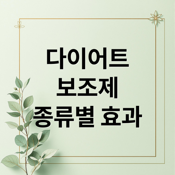 다이어트
보조제
종류별 효과 (다이어트 보조제 추천)