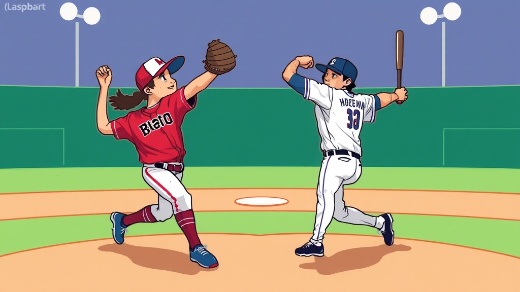 1차전 선발 투수, 누가 나올까? (cartoon 스타일)