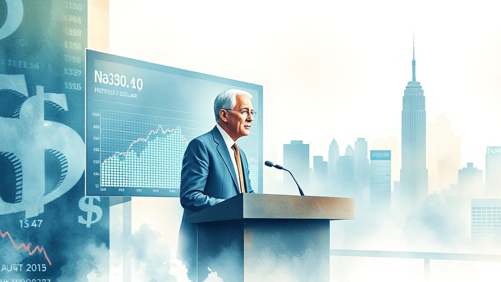 파월 발언 & 잭슨홀 미팅 (watercolor 스타일)