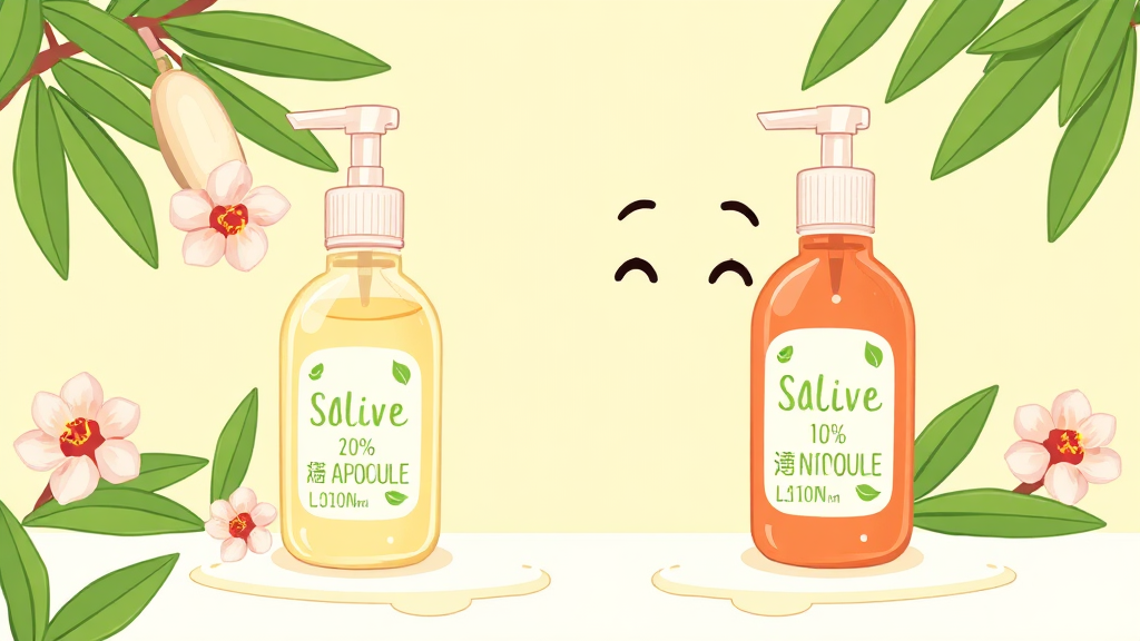 올리브영 추천템: 여드름 앰플 & 로션 집중 분석 (cartoon 스타일)