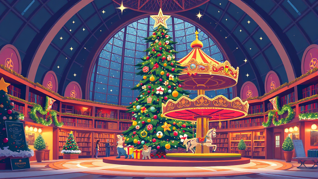 별마당 도서관 내부 구성 및 볼거리 (illustration 스타일)