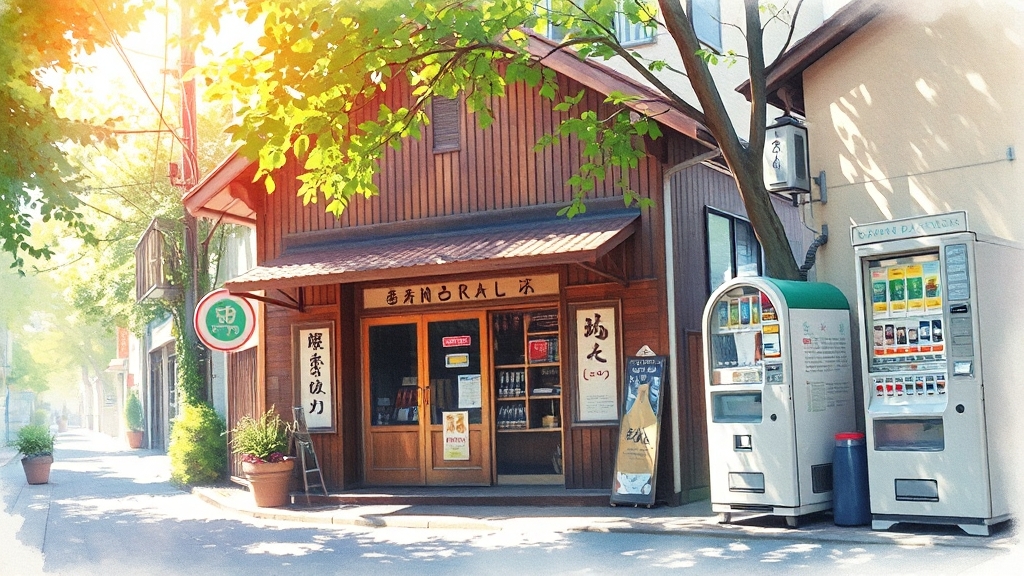 나카자키초, 사진 찍기 좋은 핫스팟 (watercolor 스타일)