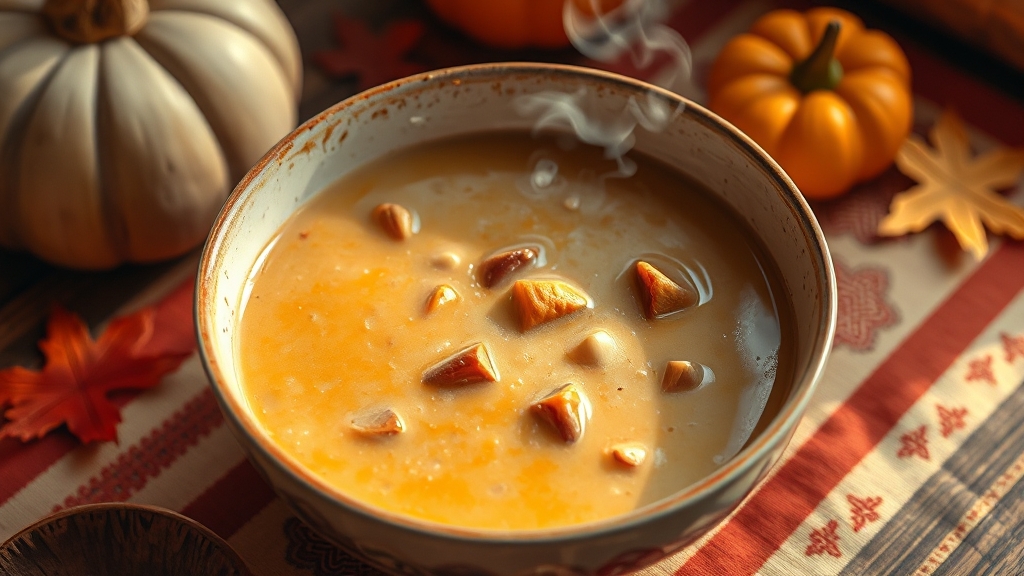 호박죽 레시피, 기본 & 응용 (realistic 스타일)