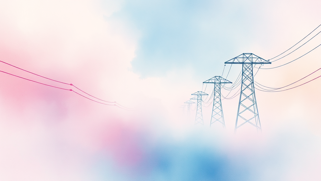 메모리 공급망과 인프라, AI 성장의 병목 현상 (watercolor 스타일)