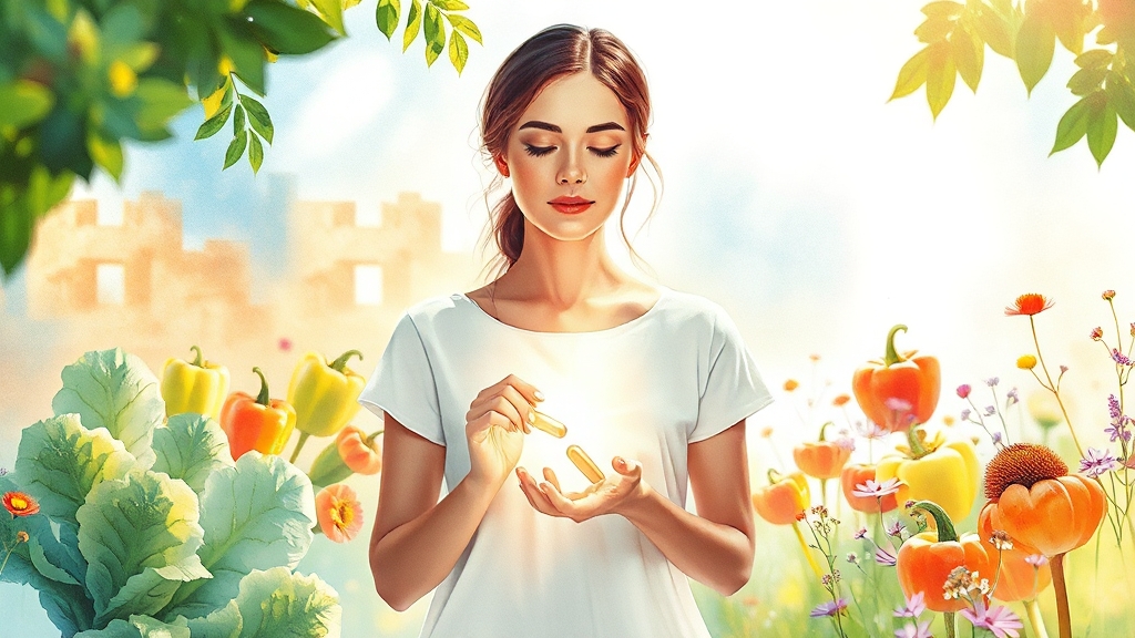 뼈 건강, 면역력 위한 비타민D 섭취법 (watercolor 스타일)