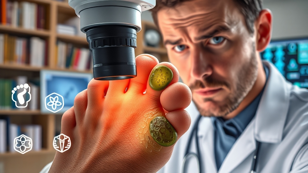 무좀 유사 질환 구별 (realistic 스타일)