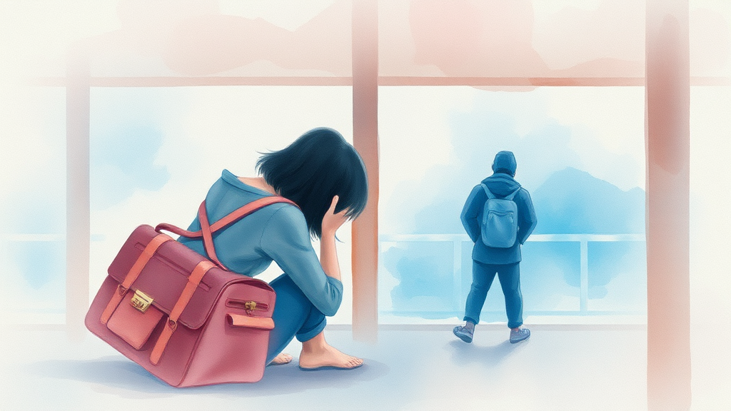 지진 발생 시 행동 요령 (watercolor 스타일)