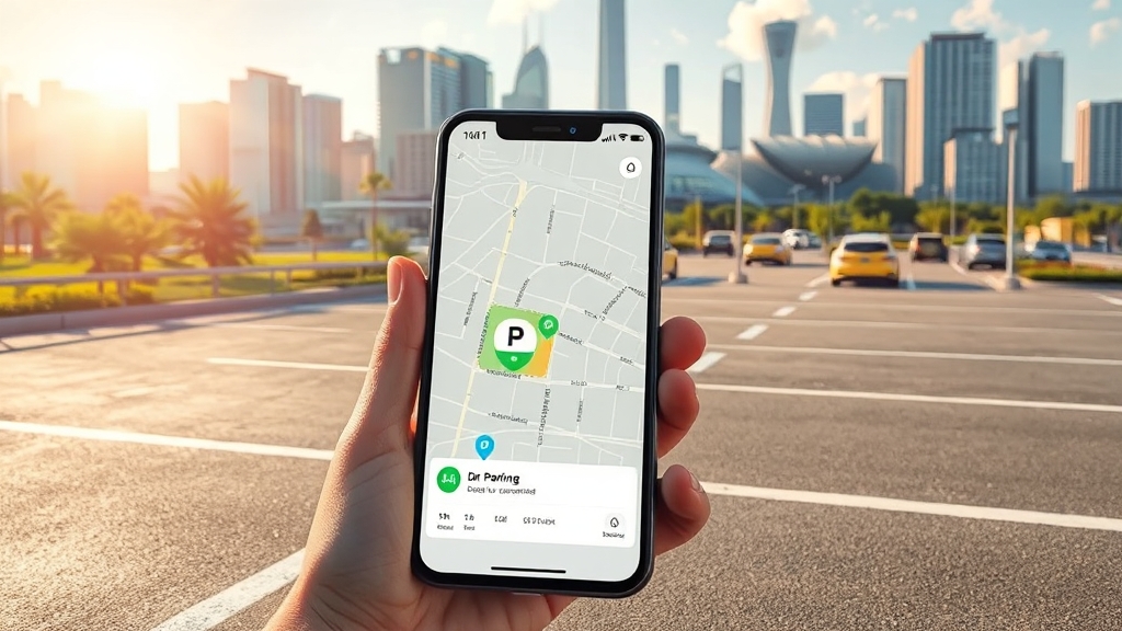 네이버지도 주차 예약 후기 및 전망 (realistic 스타일)