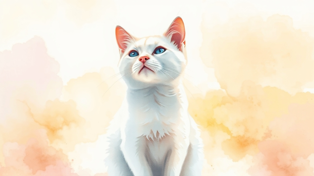 꿈속 고양이 색깔 의미 (watercolor 스타일)