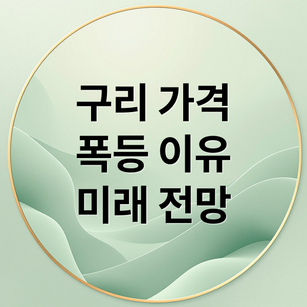 구리 가격
폭등 이유
미래 전망 (구리가격 급등전망)