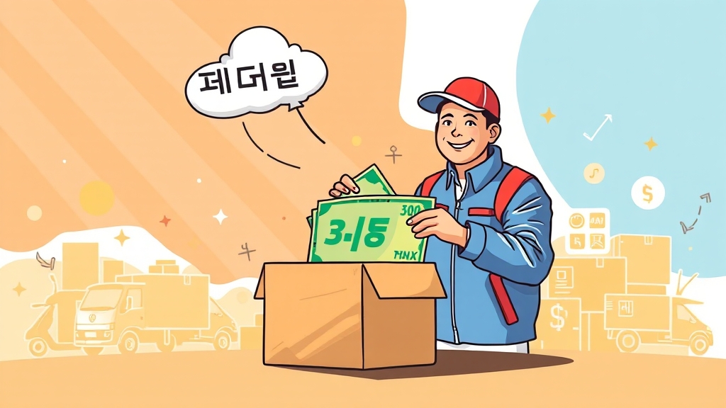 택배지원금 제도, 핵심은? (illustration 스타일)