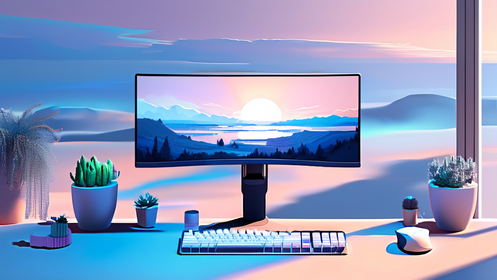 모니터 연결 방식과 GPU 호환성 (watercolor 스타일)