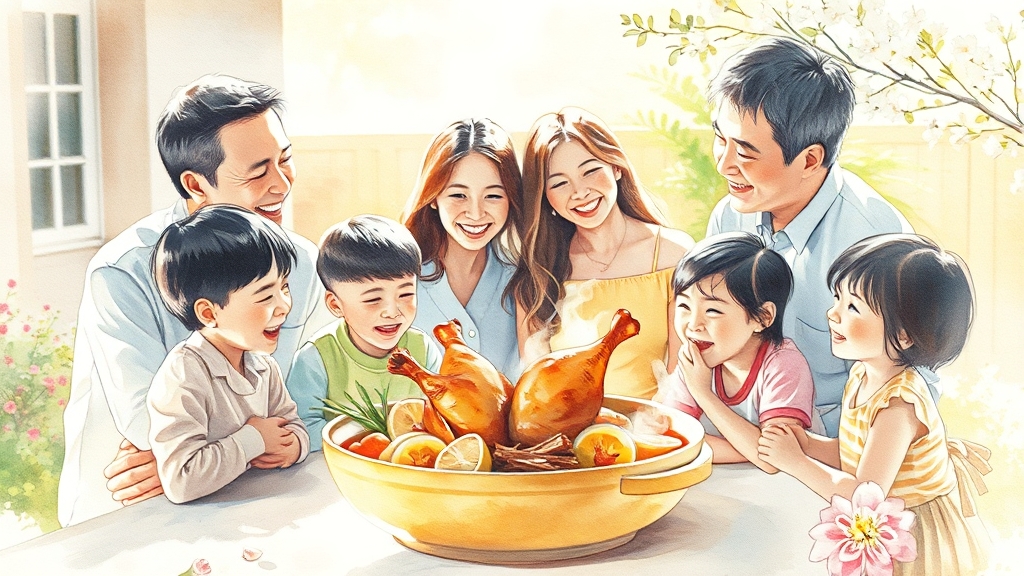 더위를 이기는 부모님 맞춤 건강 관리법 (watercolor 스타일)