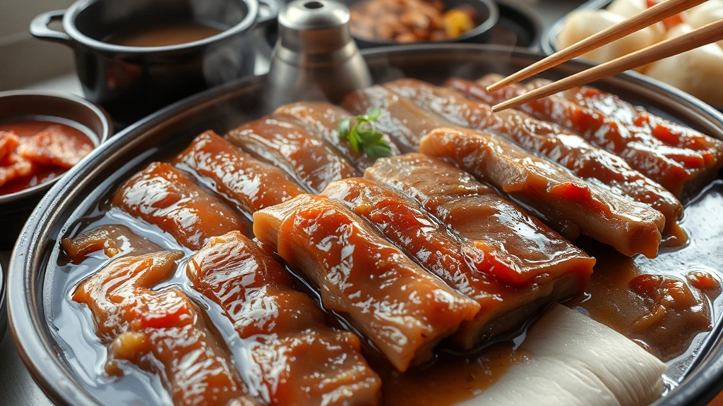 수육 맛있게 삶는 법 (realistic 스타일)