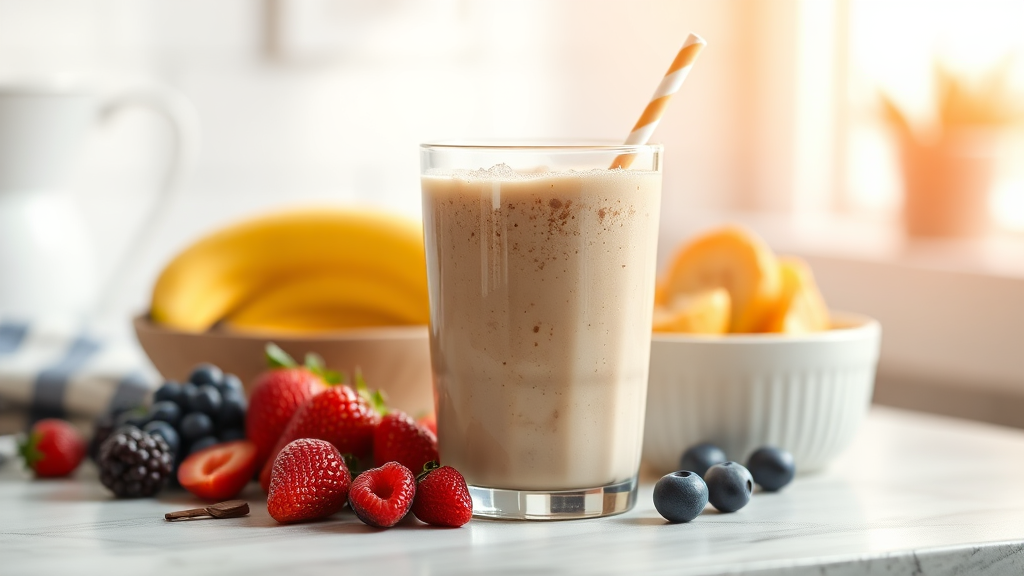 다이어트 쉐이크, 왜 식사 대용으로 찾게 될까? (realistic 스타일)