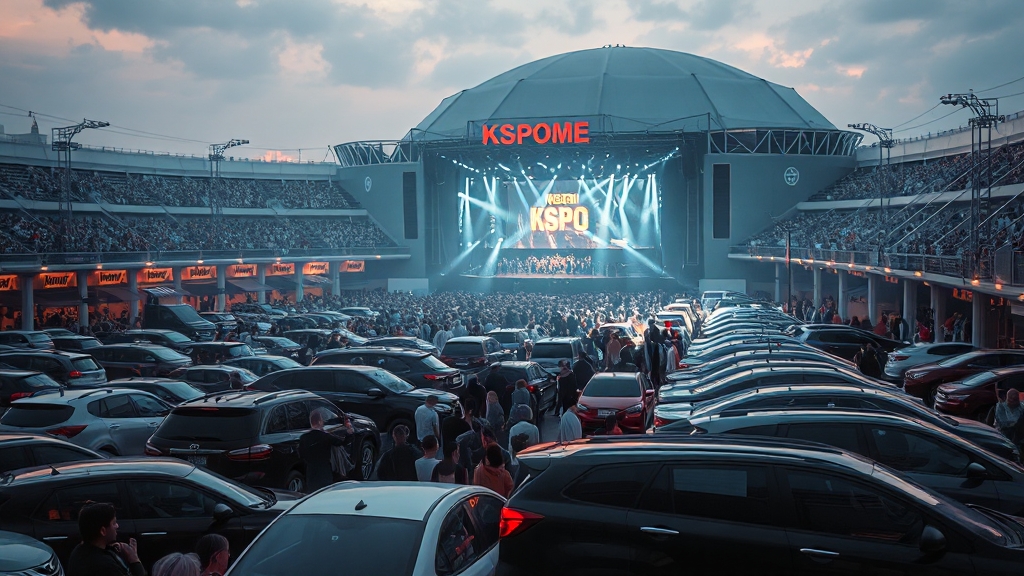 KSPO DOME 주차장 위치 안내 (realistic 스타일)