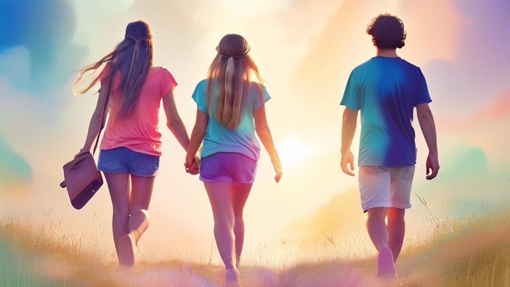 청년, 미래를 위한 새로운 기회와 혜택 (watercolor 스타일)