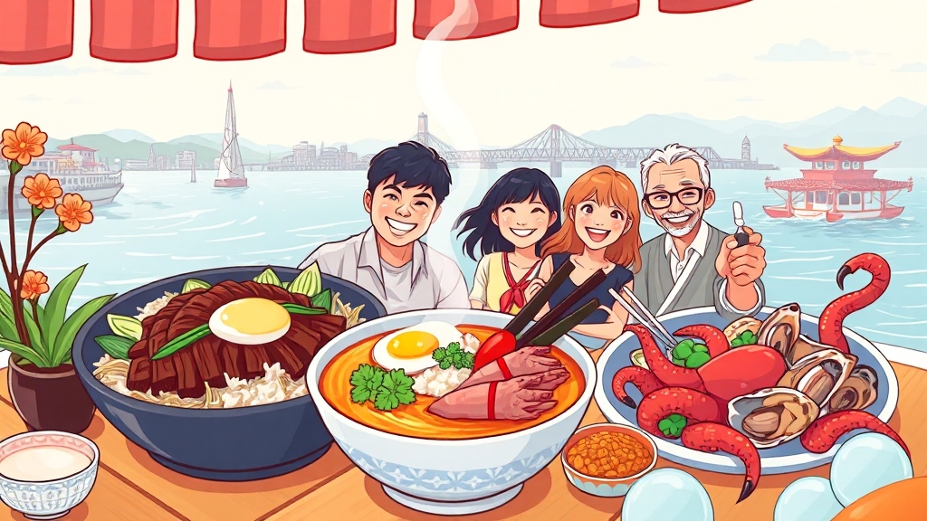 여름 미식 여행 추천 (cartoon 스타일)