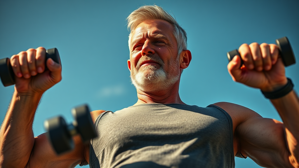 남성 갱년기 치료 방법 (realistic 스타일)