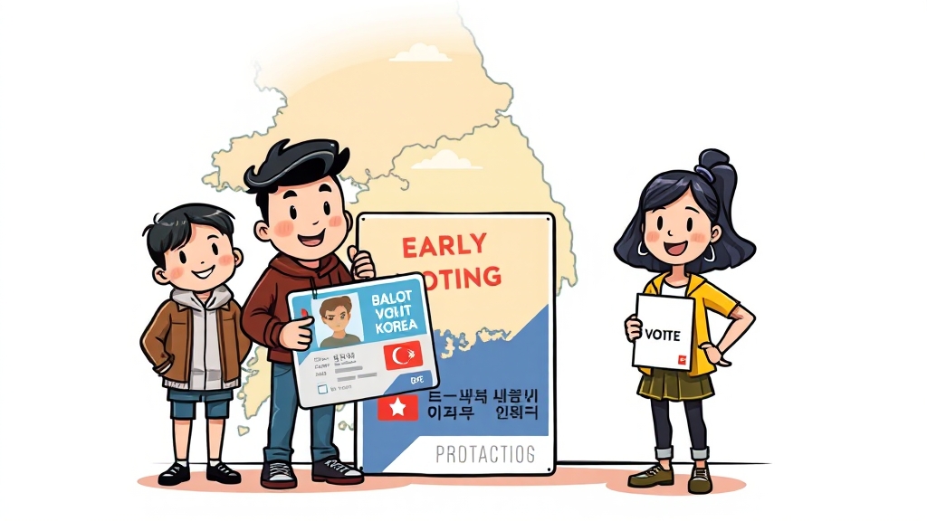 2025 대선 사전투표 완벽 가이드 4 사전투표, 자격과 준비물은? (cartoon 스타일)