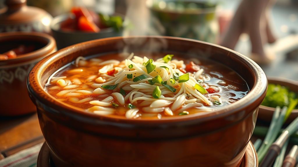 무안 국밥 맛집 방문 후기 및 평가 (realistic 스타일)