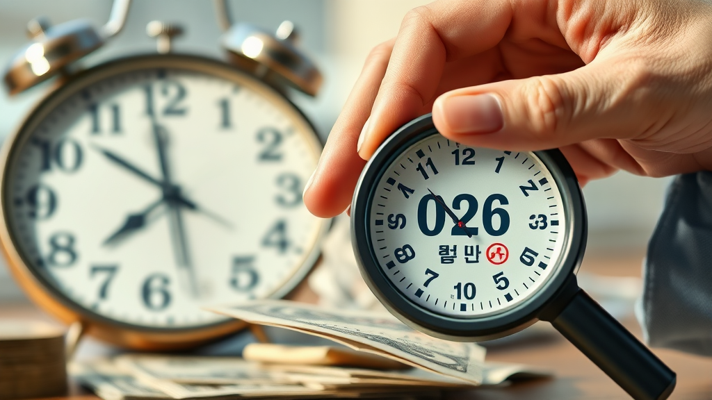 최저시급 적용 시 주의점 (realistic 스타일)