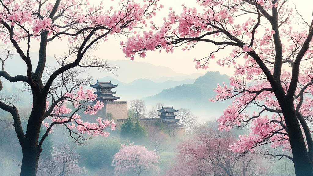 진주 매화숲 주변 가볼 만한 곳 (watercolor 스타일)