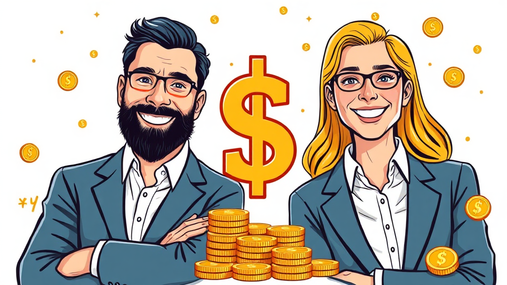 똑똑한 투자, 성공적인 재테크 (illustration 스타일)