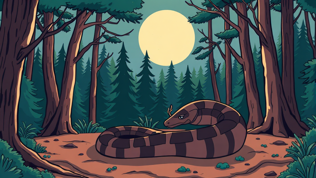 뱀띠: 내실을 다지는 시기 (cartoon 스타일)