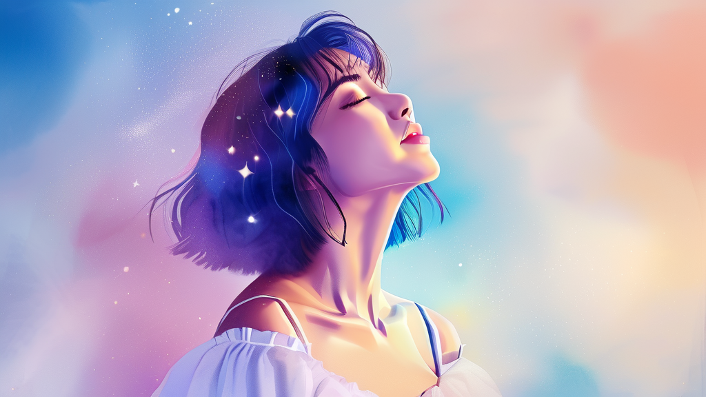 성리의 무명 시절: 시련을 딛고 피어난 트로트 가수 (watercolor 스타일)