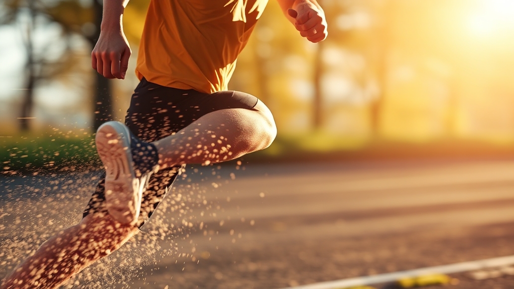 인터벌 러닝으로 칼로리 소모 극대화 (realistic 스타일)