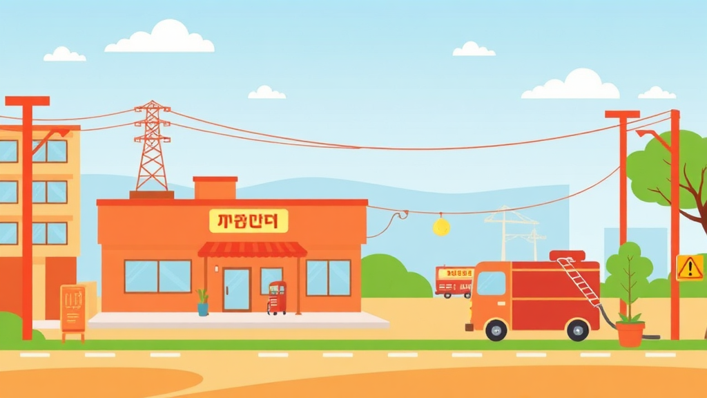 바우처 사용처 및 경영안정 효과 (cartoon 스타일)