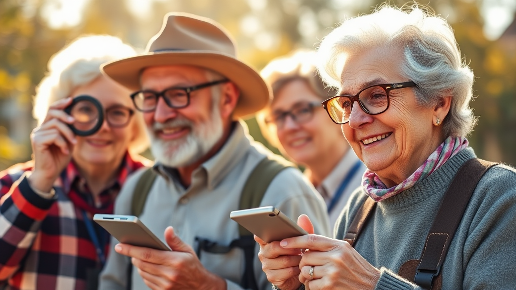 시니어 일자리 유형 (realistic 스타일)