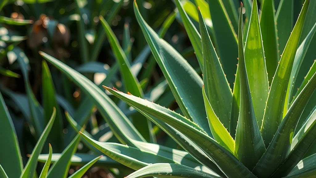 알로에의 다양한 효능 (realistic 스타일)