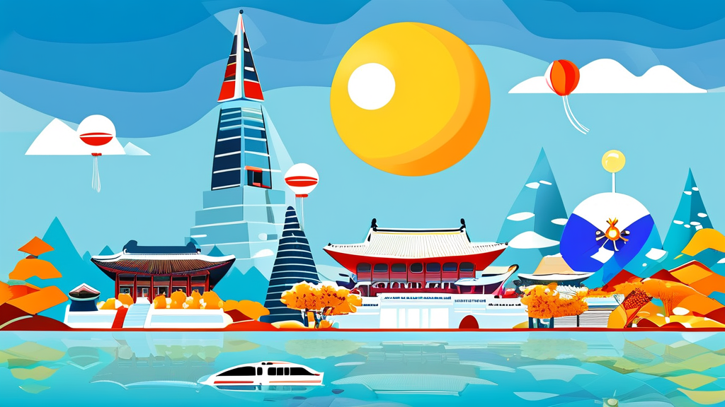 황금연휴 맞춤 여행 팁 & 정보 (cartoon 스타일)