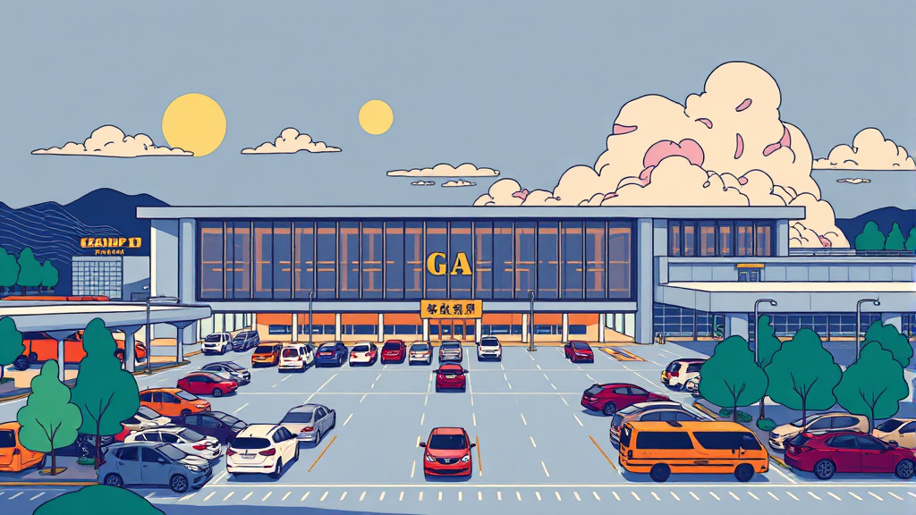 김포공항 국내선 제1주차장: 편리한 주차의 모든 것 (illustration 스타일)