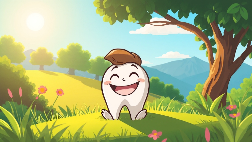 건강한 잇몸, 행복한 미소 (cartoon 스타일)