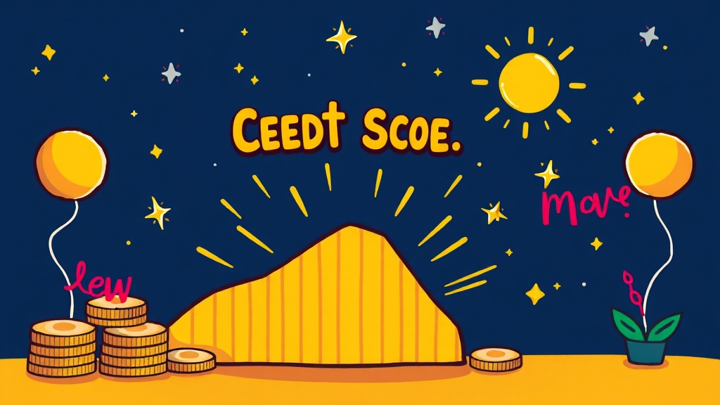 신용점수, 얼마나 달라질까요? (cartoon 스타일)