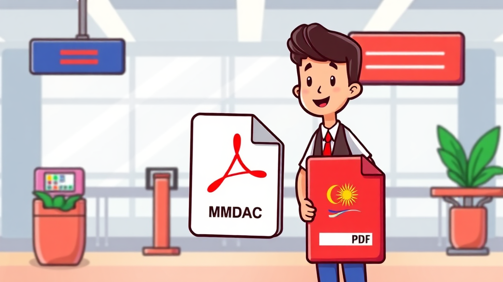 MDAC 등록 확인 및 다운로드 방법 (cartoon 스타일)