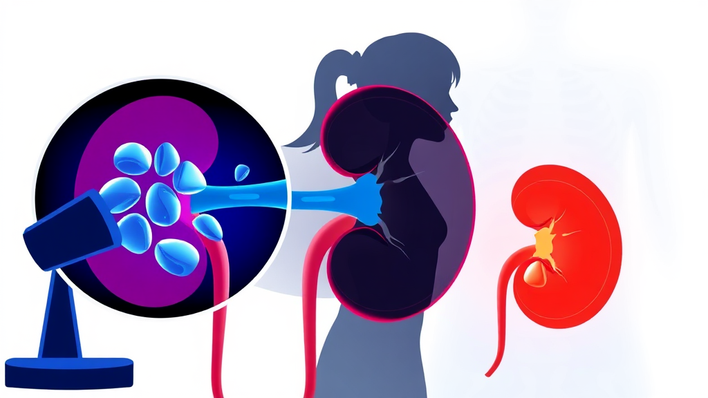 여성 요로결석 진단 방법 (cartoon 스타일)