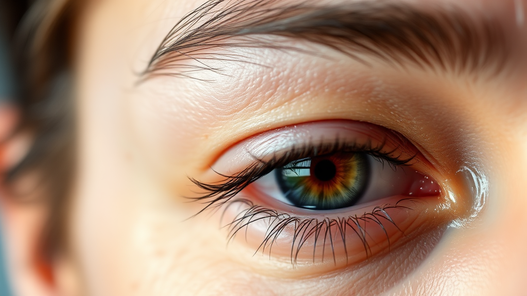 건조증과 눈곱: 눈이 촉촉해야 하는 이유 (realistic 스타일)