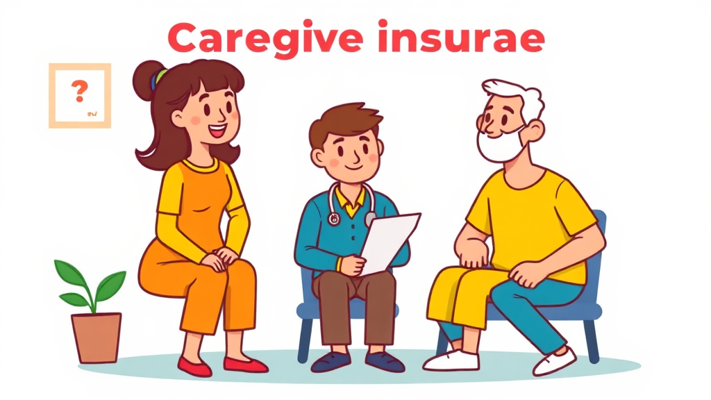 간병인 보험 가입 시 꼭 확인해야 할 사항 (cartoon 스타일)